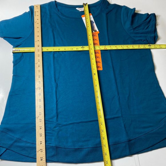 Danskin Women's Tulip Hem Tunic Top Teal Blue XXL - Picture 5 of 12